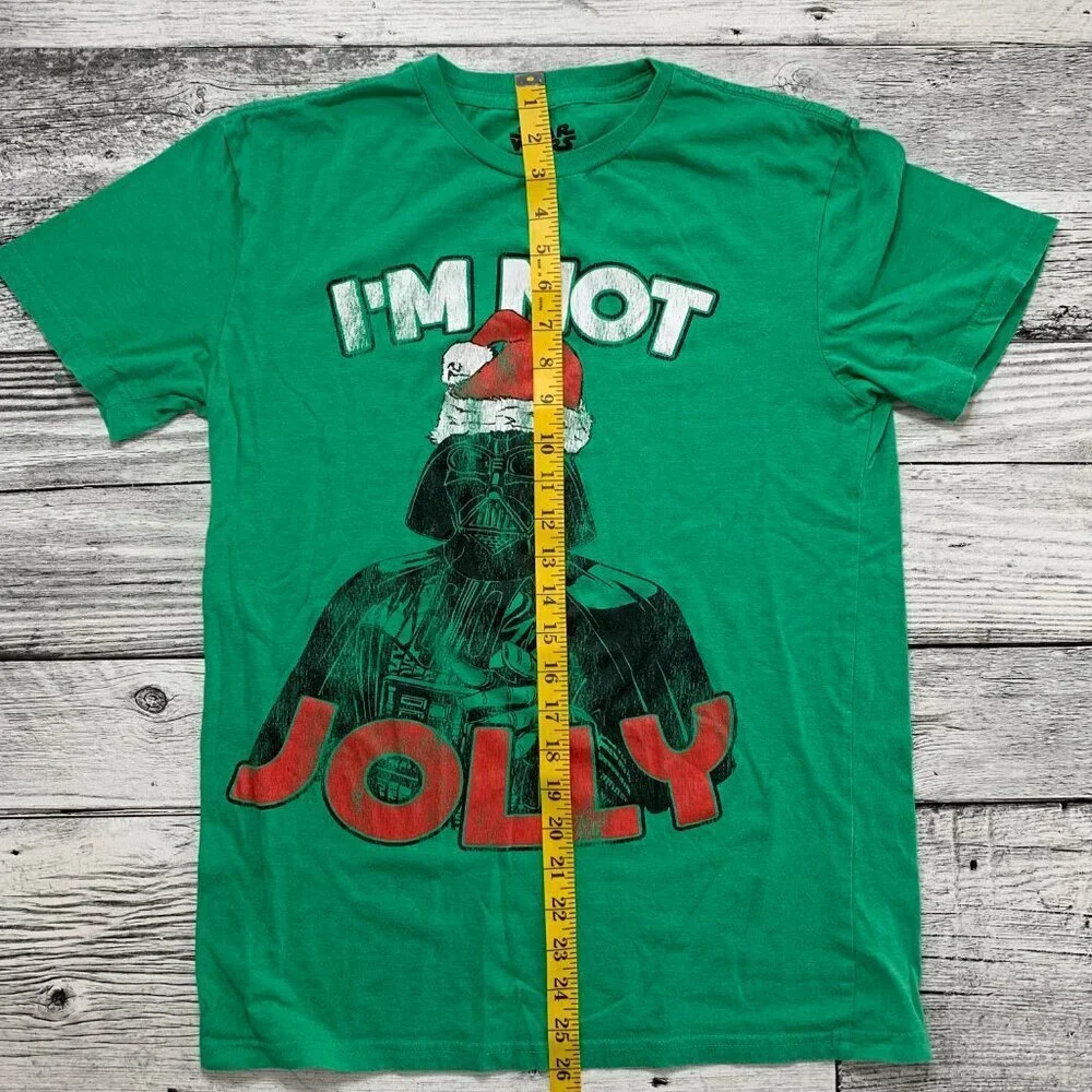 I'm Not Jolly Darth Vader Green Christmas T-Shirt Tee - Picture 6 of 6